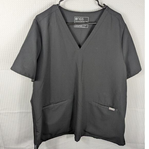 FIGS Casma Technical Collection Black Scrub Top XXL Womens Medical Uniform - Picture 1 of 4
